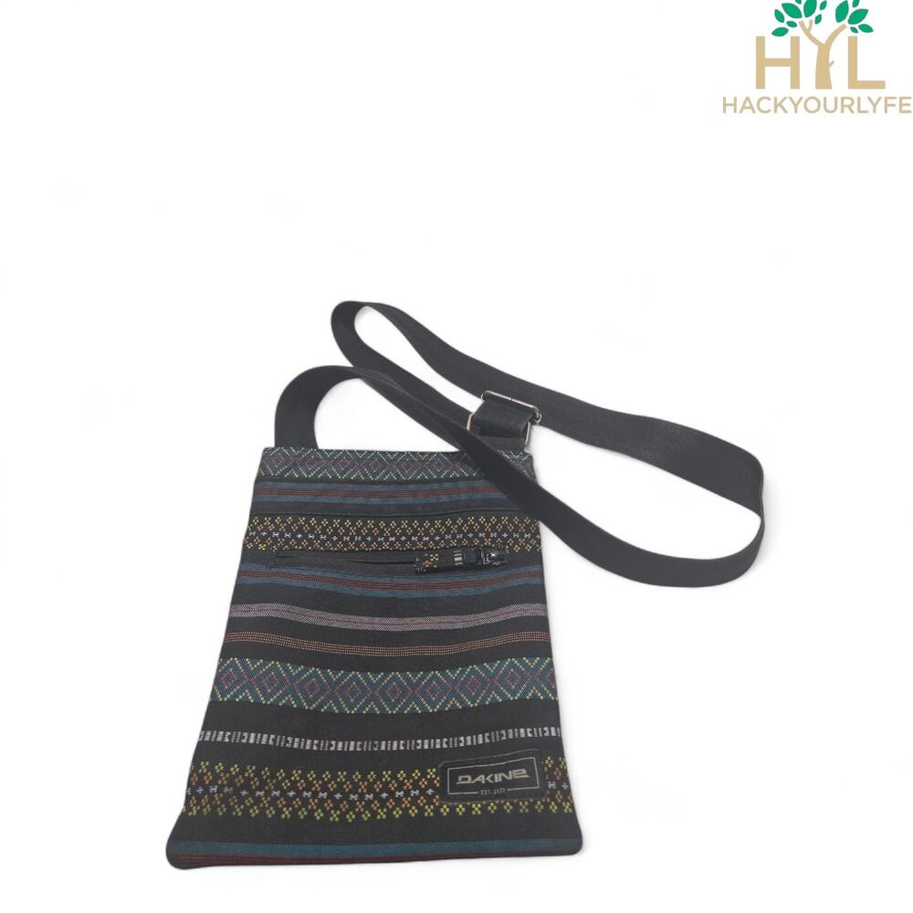 Dakine Womens Crossbody Side Bag Adjustable Canvas Pouch Multi Color Used